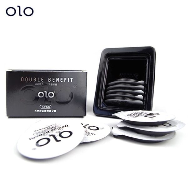 Bao Cao Su 0.01 OLO Đen Hương Vani, Siêu Mỏng, Nhiều Gel Bôi Trơn Kéo Dài Thời Gian – Hộp 10 chiếc
