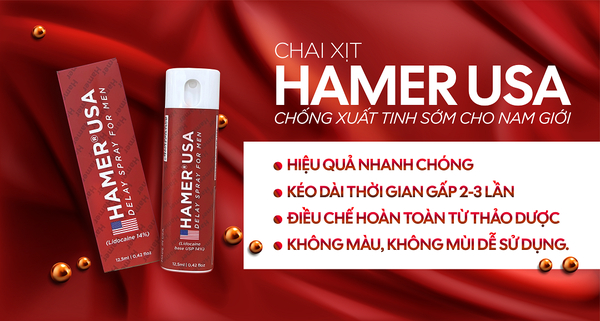 Hamer Usa Delay – Chai Xịt Chống Xuất Tinh Sớm